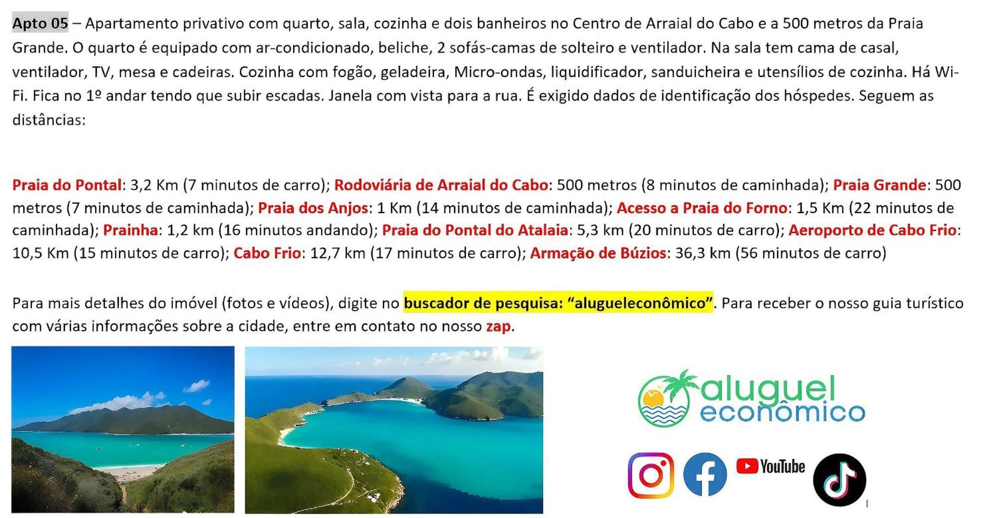 Arraial Do Cabo - Brisas Do Farol - Aluguel Economico Lägenhet Exteriör bild