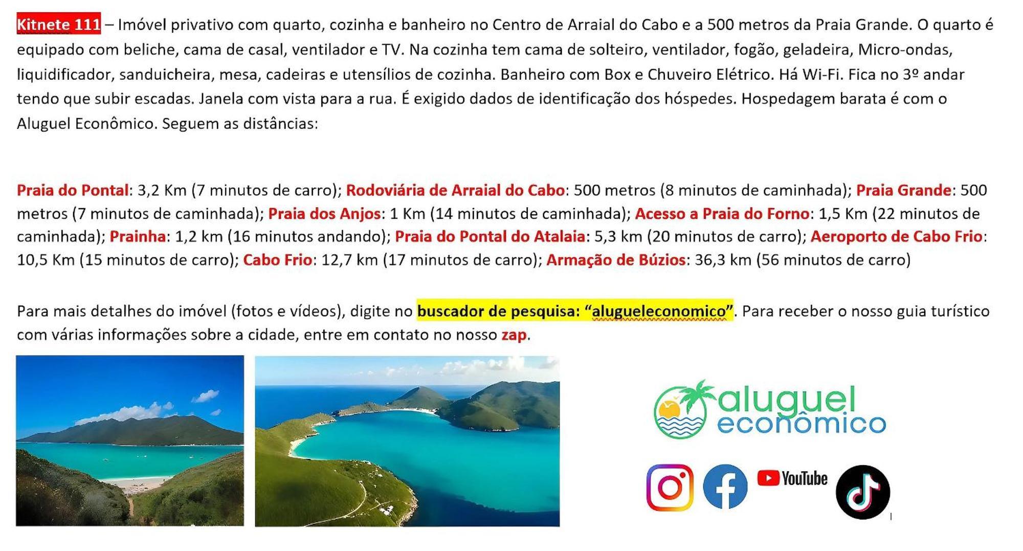 Arraial Do Cabo - Brisas Do Farol - Aluguel Economico Lägenhet Exteriör bild